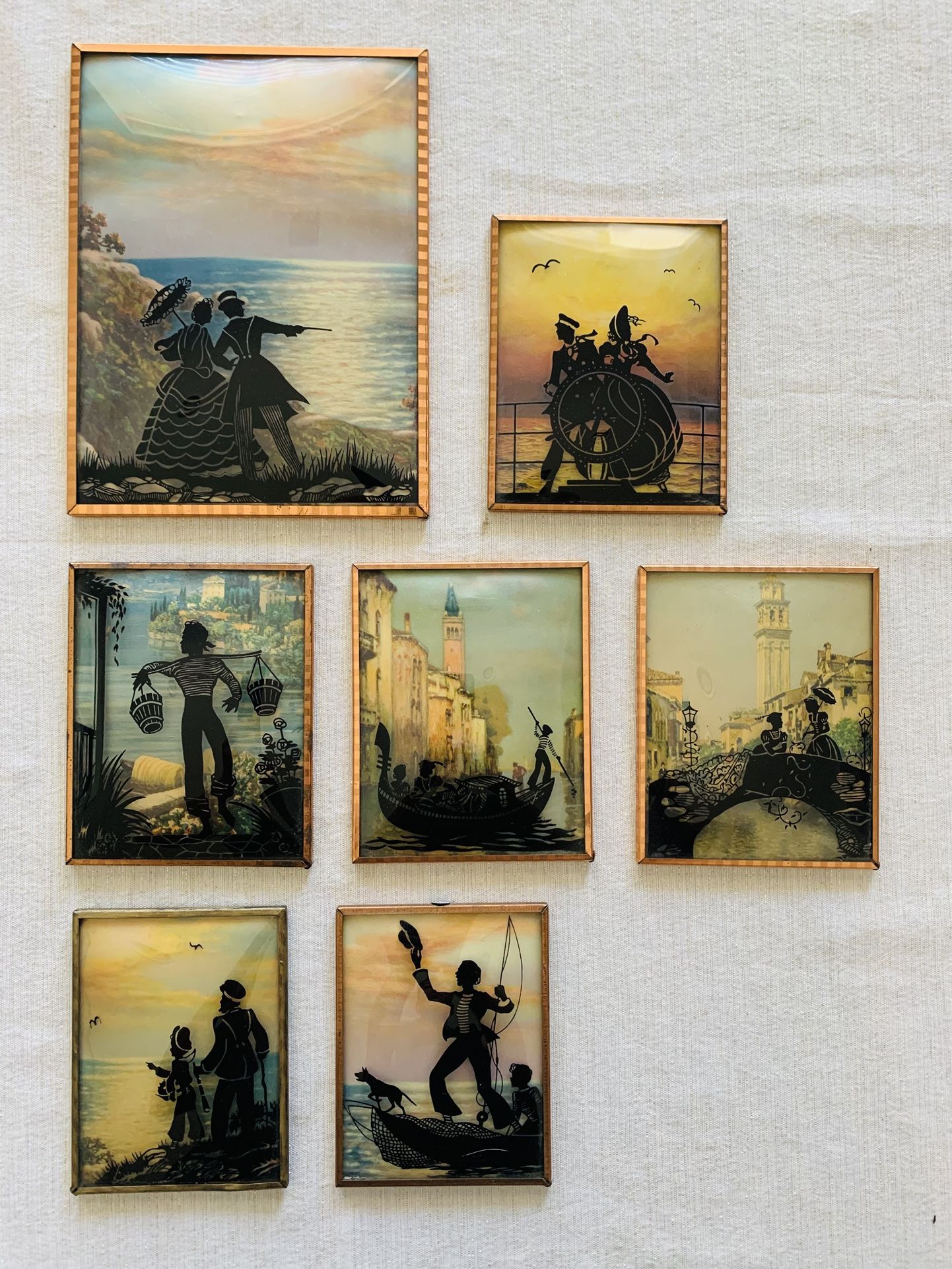 Vintage Silhouette Collectibles on Glass