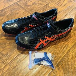 New Asics Men's Long Jump Pro Track and Field Shoes Athletic Spikes G606Y Sz 12