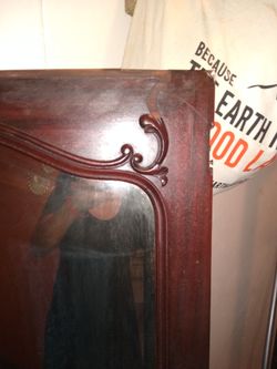 One way antique looking glass very heavy