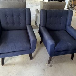 Blue Arm Chairs 
