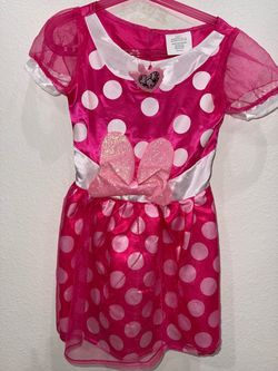 Minnie Mouse Girls Pink Polka Dot Costume Dress