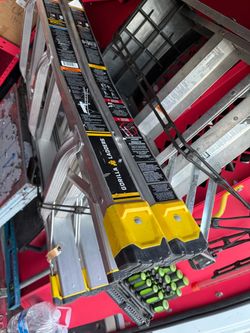 18 ft Reach Aluminum Multi-Position Ladder with Tool Hangers, 300 lbs. Load Capacity, Type IA Duty Rating
