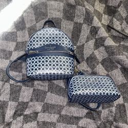 Mini Backpack and Makeup Bag Matching Set