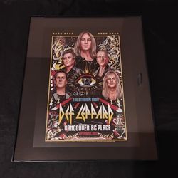 Def Leppard
Frame 11 inch x 14 inch GLASS NEW 
