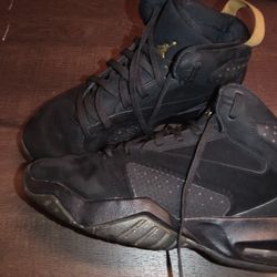 Black Jordans Sz 7y Unisex Lift Off Collection Retro Sneakers With Black Sparkle Trim! Very Good Condition!
