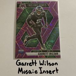 Garrett Wilson New York Jets WR Mosaic Short Print Insert Card. 