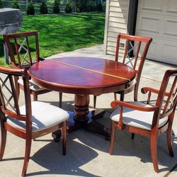 Wood Dining Table w/ 4 Chairs