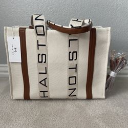 Halston Canvas Shoulder Bag 11x14