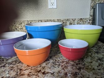 Ceramic Nesting/Mixing Bowl Set Of 5