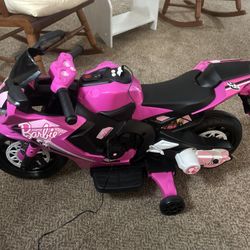 Barbie motor bike for 3-6 years old