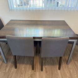 Crate & Barrel Chairs And Dining Table