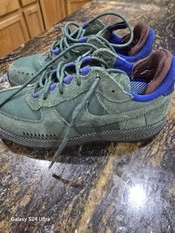 Green Suede Air Force 1s