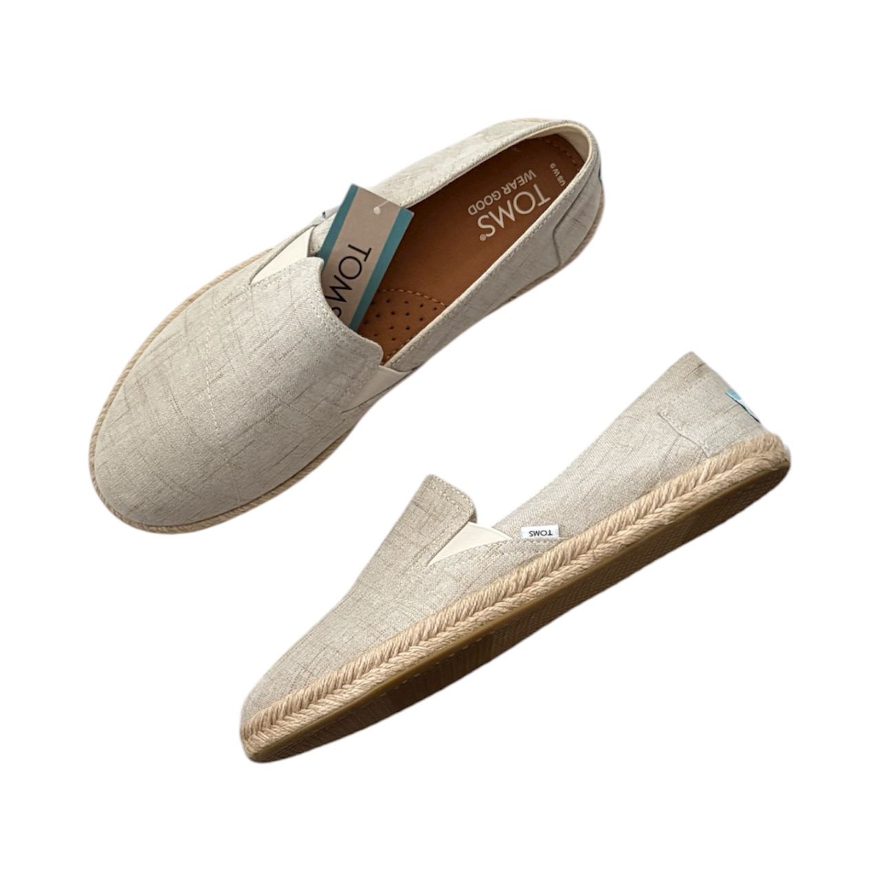 NEW Toms Women’s Redondo Rope Espadrilles Slip-on Shoes size 9 Natural