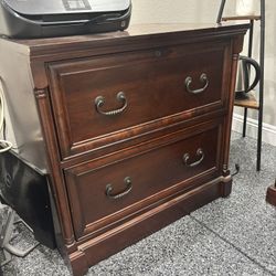 Cherry Wood File Cabinet