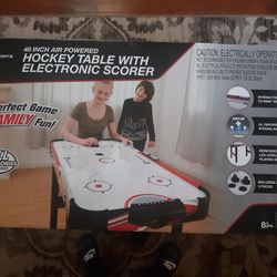MD SPORTS--> 48 Inch Air Powered Hockey Table with Electronic Scorer.