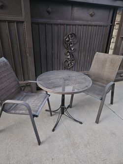 Metal patio set
