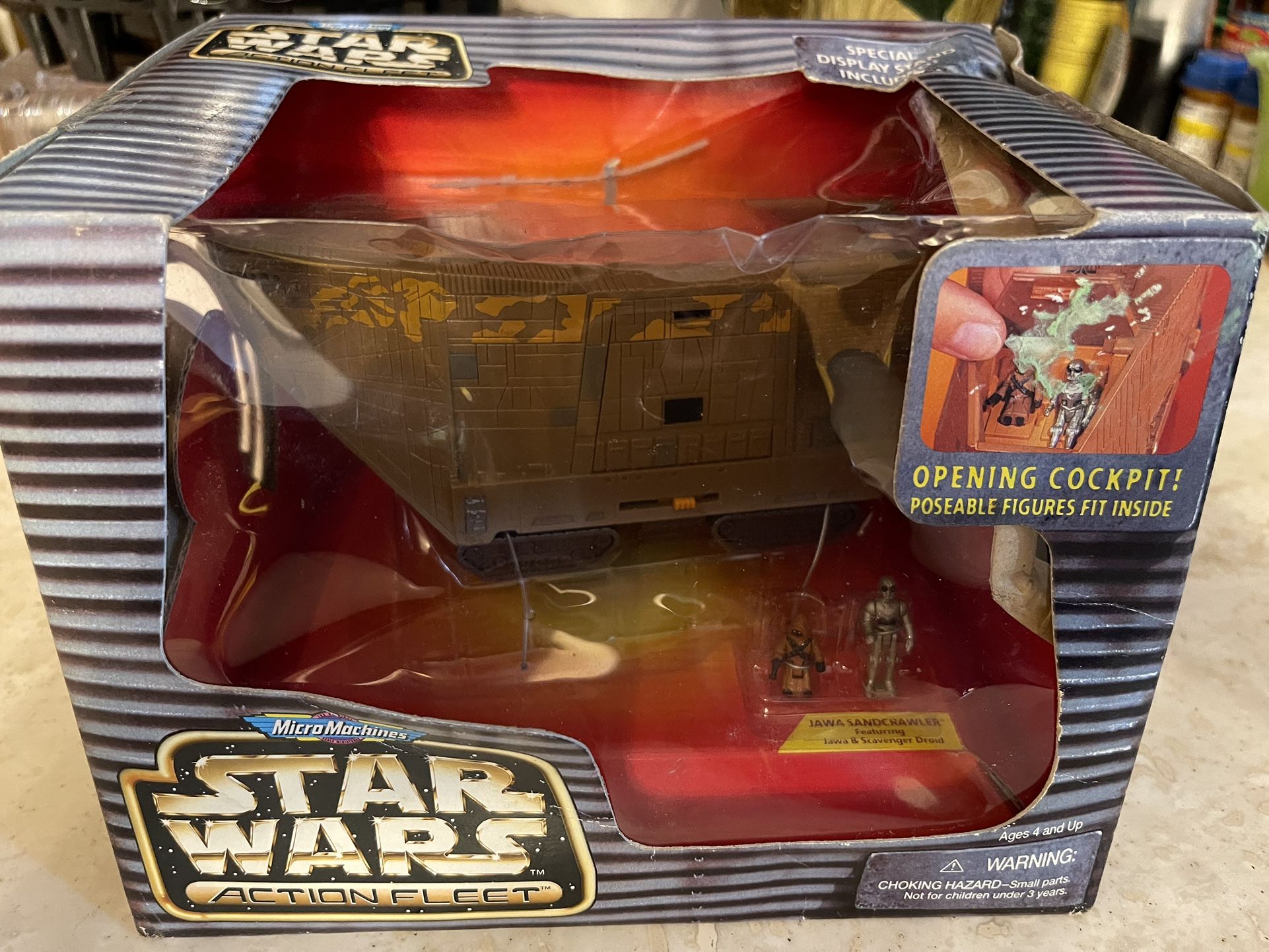 Star Wars Action Fleet Jawa Sandcrawler W/ Jawa & Scavenger Droid Micro Machines- Sealed