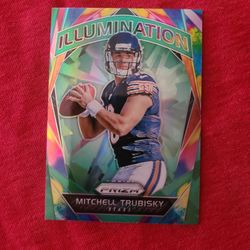 Mitchell Trubisky Green Prizm Illumination Rookie Card 
