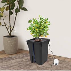 7.13 Gallon DWC Hydroponic System, Hydroponic Bucket Set 1 Bucket with Top Drip Kit, Deep Water Culture Recirculating Drip Garden System with Air Pump