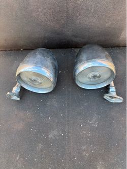 Bullet shaped vintage spot light pair