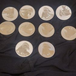 2oz Silver  2020  Kookaburra  Lot Of 10 From Open Tube
