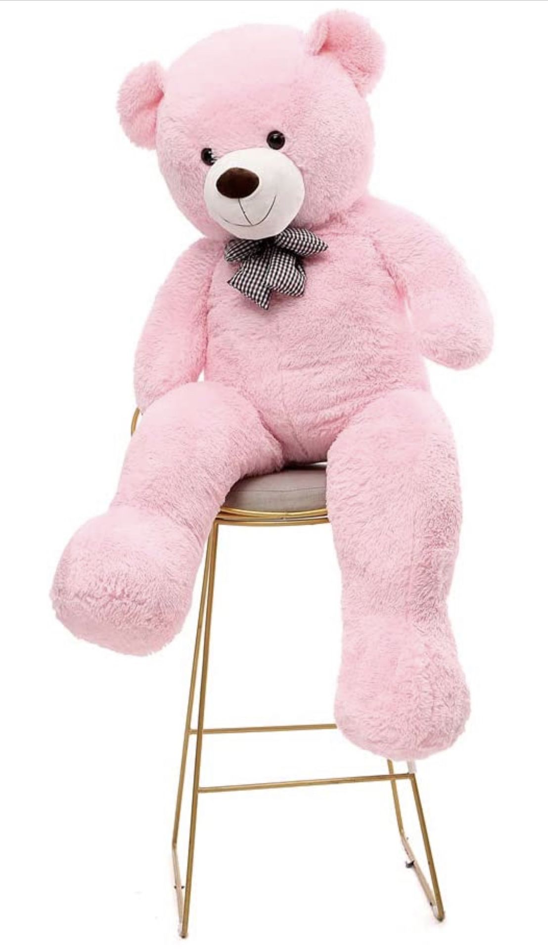 MorisMos Giant Teddy Bear Pink Stuffed Animals Plush Toy for Girlfriend Kids Christmas Valentine's Day Birthday (Pink, 55 Inches)