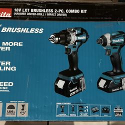 New New Makita 18-Volt LXT Lithium-ion Brushless Cordless 2-piece Combo Kit 