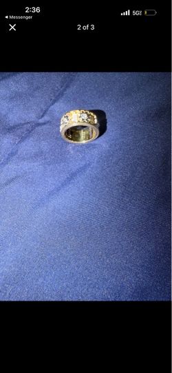 Rotating mens ring with vvs diamonds size 11