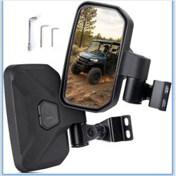 KEMIMOTO UTV Side View Mirrors Compatible with Polaris Ranger 570 500 900 XP 2014-2025 2026, Spring Back Feature, Fit pro-fit tube, Intelligent Auto-R
