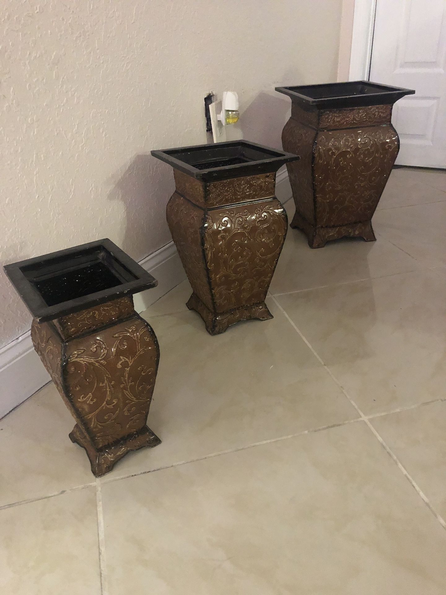 3 jarones de piso