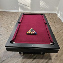Pool Table + Cue Set