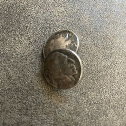 Cuff Links Indian Head. Nickle