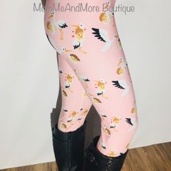 NEW Womens Stork Leggings Soft As Lularoe OS/TC