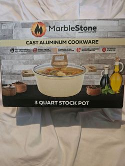 ECO CHEF MARBLE STONE 3 QUART STOCK POT