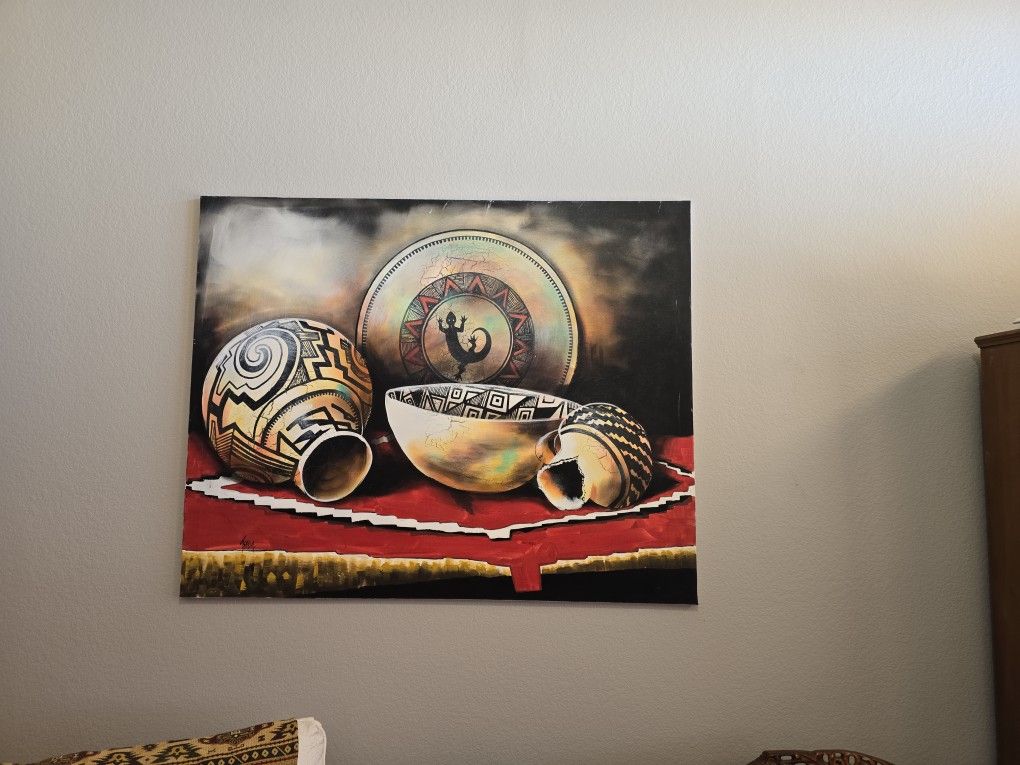 50 " × 40 " Native American canvas Painting