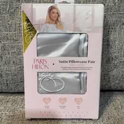 Brand New Paris Hilton Satin Pillowcase Set 