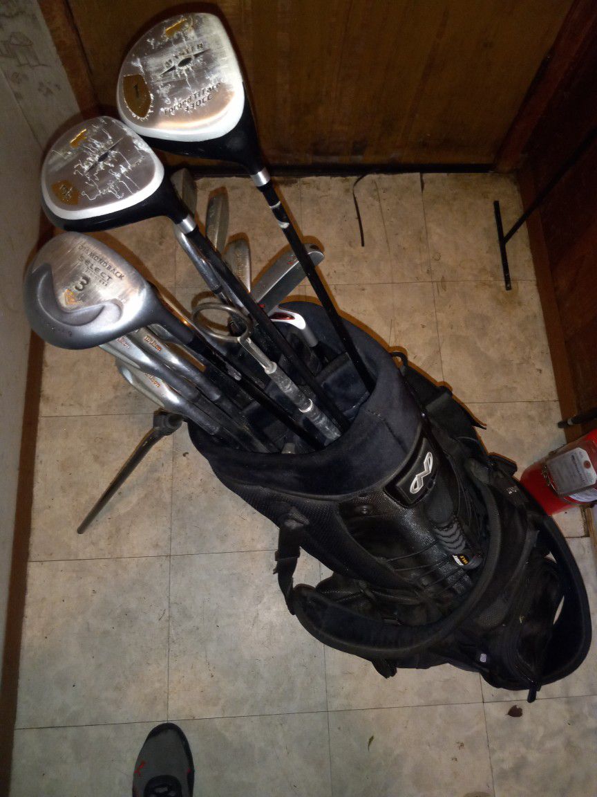 Golf Clubs-Bag-Shoes