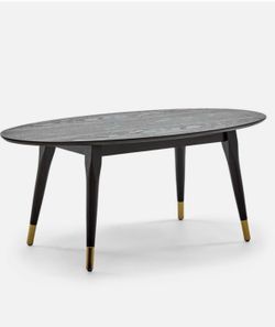 New Clemintine Oval Coffee Table, Mid-Century Modern Wood