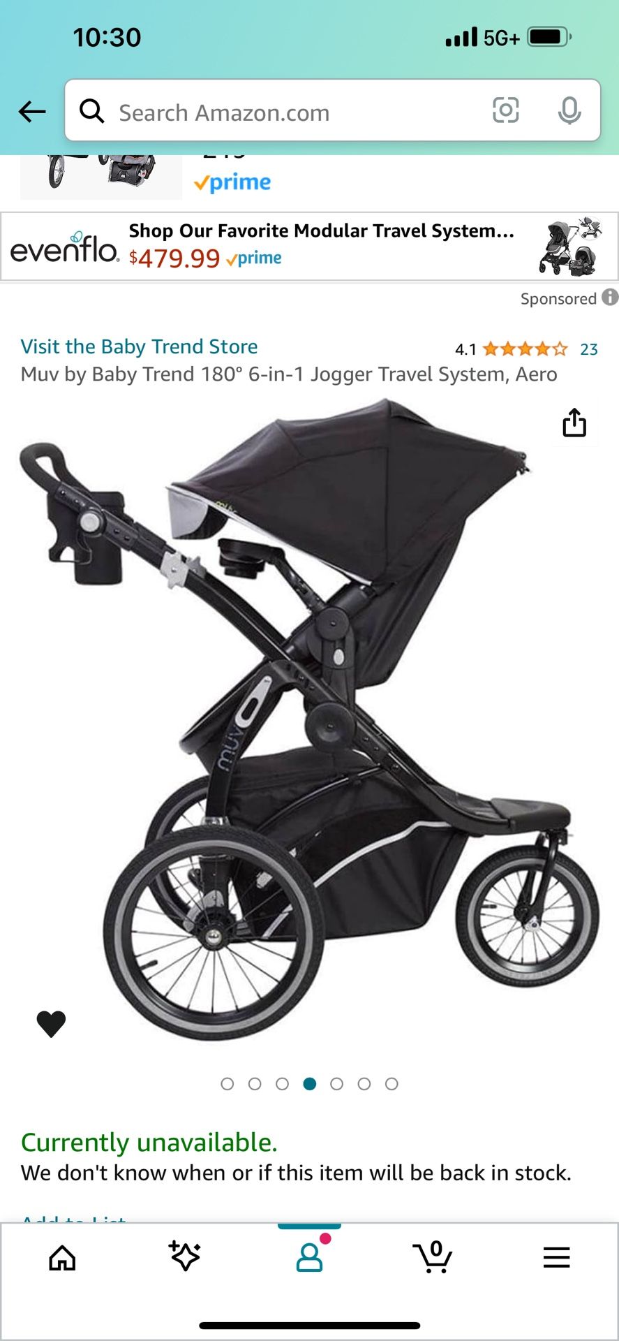 Stroller Black And Grey 