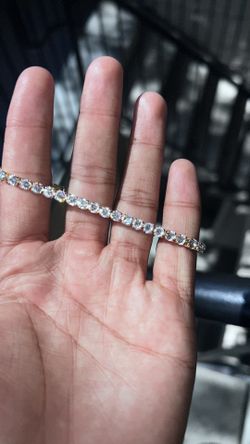 Moissanite Tennis Bracelet 18K Gold Plated