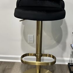 Bar Stool Modern Velvet Adjustable Swivel Barstool, Armless Hydraulic Kitchen Counter Bar Stool Velvet Extra Height Square Island Barstool w/Back