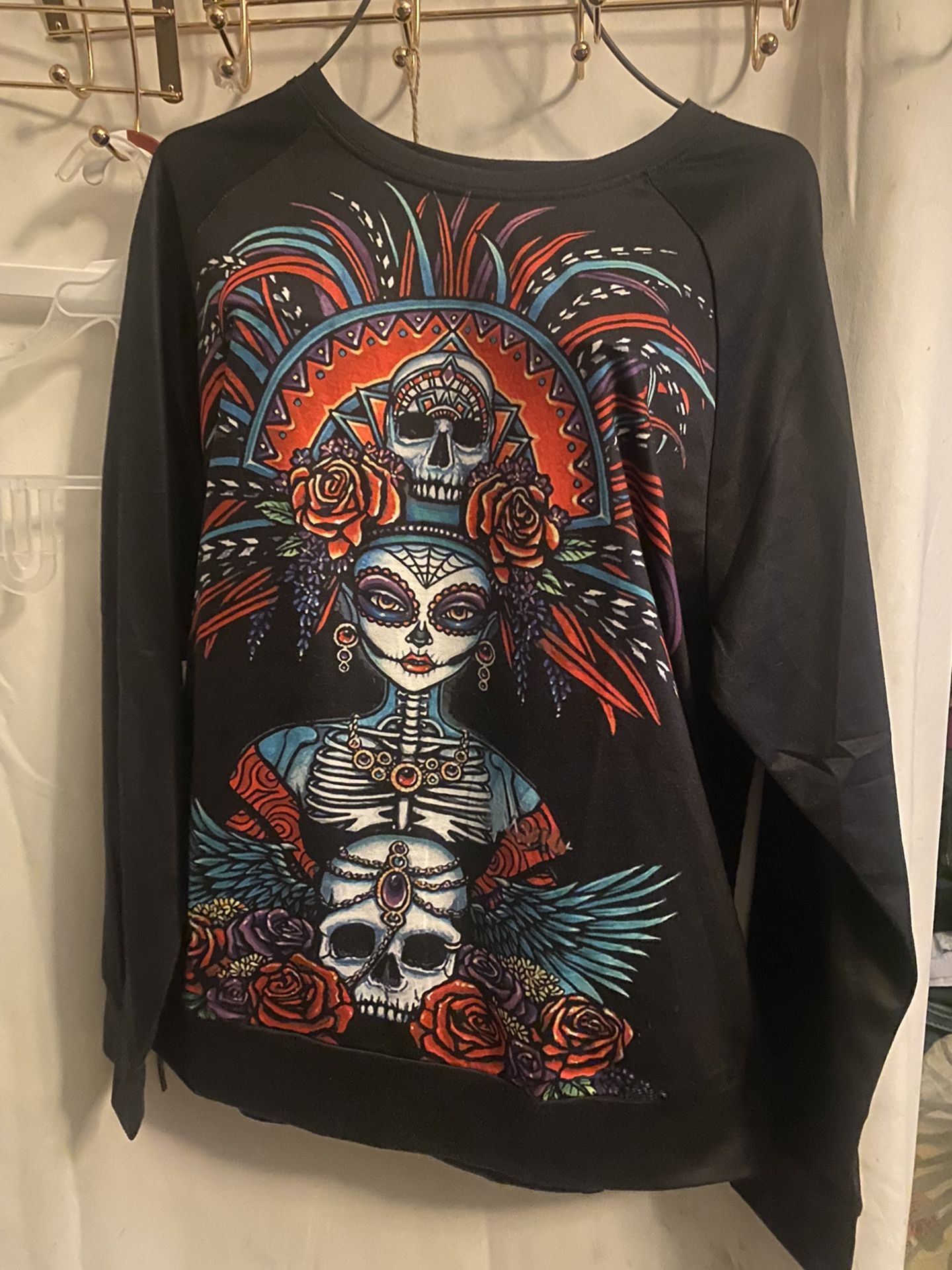 Dia De Los Muertos Sweater Size XL