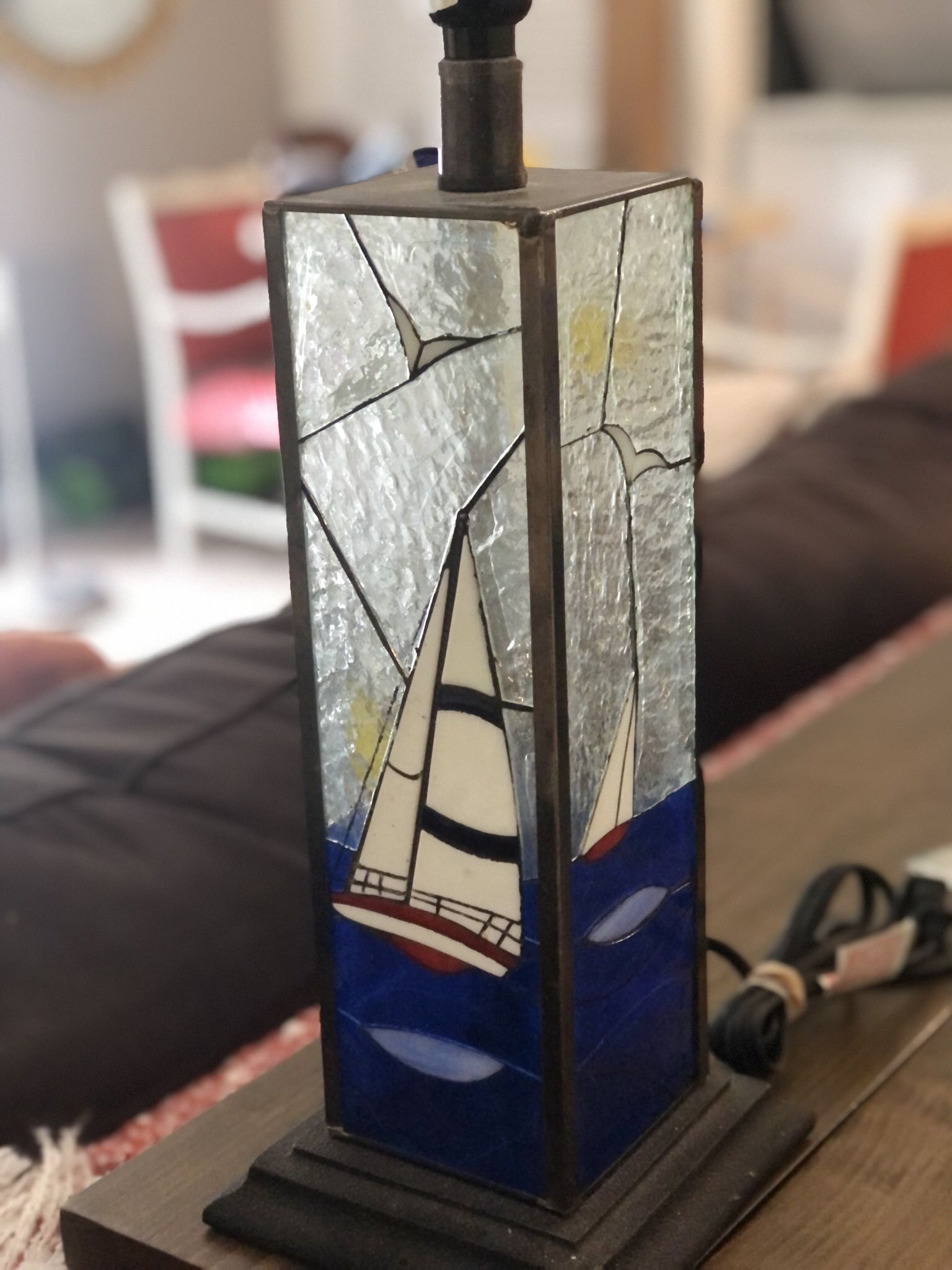 Stain Glass Nautical Lamp Needs Socket 