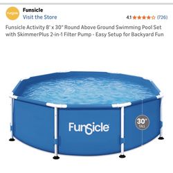 Funsicle 8ft x 30in Above Ground Pool – Great Condition