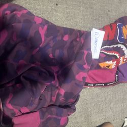 Purple Double Bape Hoodie