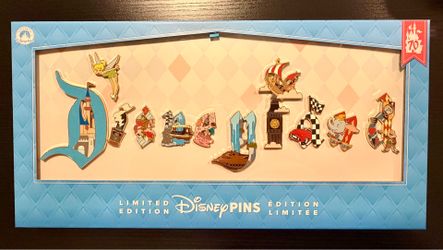 Disneyland Marquee 70th Anniversary Vault Collection 11 Pin Box Set LE 2200