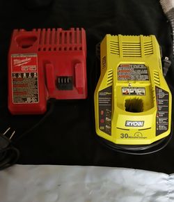 Title: Milwaukee M12/M18 Charger + Ryobi ONE+ 18V 30-Minute Charger