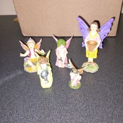 5 Beautiful Garden Fairies Very Clean 