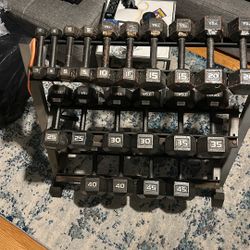 Cast Iron Hex Dumbbells