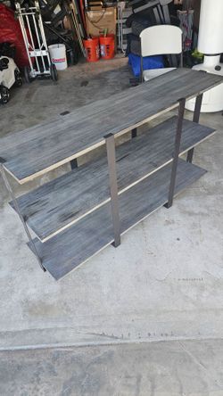 Industrial Style Sofa / Console Table with Shelves – $100 OBO